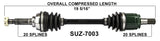 2004-2007 Suzuki LT-A 500F Vinson Front left CV axle shaft TrakMotive SUZ-7003