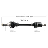 2009-2020 Suzuki LT-A500 LT-A750 Kingquad Front Left/ right CV axle shaft TrakMotive SUZ-7010
