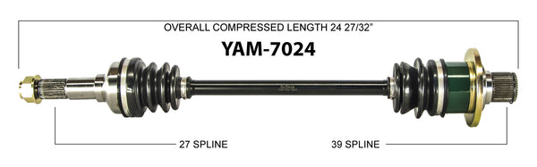 A-Premium CV Axle Shaft Assembly Compatible With Yamaha Rhino 450 2006-2009, Rhino 660 2004-2007, Rhino 700 2008-2013, Rear Left Driver Side