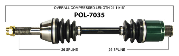 Rear LH / RH CV Jont Axle For Polars Sportsman 300 / 400 HO 4X4 08-10 - Foto 4