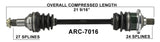 2006-2014 Arctic Cat 400 450 500 650 700 1000  ATV UTV Front right left CV axle shaft TrakMotive , ARC-7016