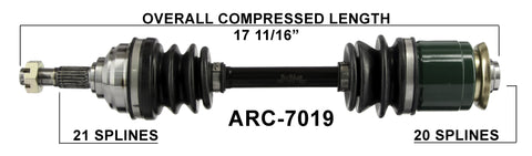 Arctic Cat Front Left or Right CV axle TrakMotive , 250 300 400 500  ARC-7019