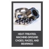 Trakmotive heat treated cages races and bearings