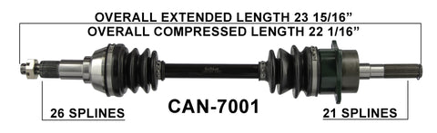 2006-2014 Can-Am Outlander 400 500 650 800 max Front Right CV axle shaft TrakMotive Can-7001