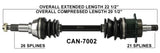 2006-2014 Can-Am Outlander 400 500 650 800 max Front left CV axle shaft TrakMotive Can-7002