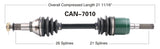 2012 Can-Am Outlander 1000EFI 500EFI 800R Renegade 1000 800r Front right CV axle shaft TrakMotive Can-7010
