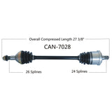 2014-2015  Can Am Maverick 1000r XXC Rear Left or right CV axle shaft