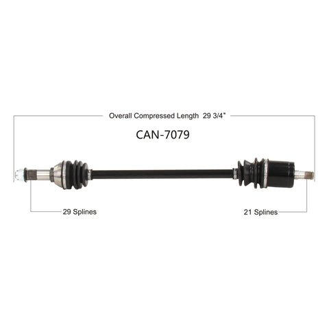 2018-2019 Can Am Defender HD8 HD10 CV axle shaft  front right TrakMotive Can-7079