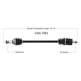 2020-2021 Can Am Defender HD10 HD8 CV axle shaft  front Right TrakMotive Can-7083