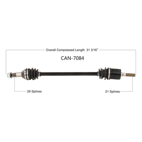2020-2021 Can Am Defender HD10 HD8 CV axle shaft  front Left TrakMotive Can-7084