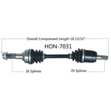 2014-2016 Honda Rancher TRX420 Fourtrax  front Left CV axle shaft