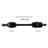 2015-2016 Honda Pioneer 500 CV axle shaft Rear left / right TrakMotive HON-7044