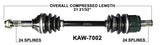 2005-2013 Kawasaki KVF650 KVF700 Brute Force 650 750 rear right Left CV axle shaft TrakMotive KAW-7002