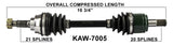 2002-2013  Kawasaki KVF360 KVF650 KVF700 Prairie Brute Force Front right CV axle shaft TrakMotive KAW-7005