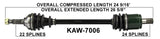 2008-2013 Kawasaki Teryx KRF750 Front right left CV axle shaft TrakMotive KAW-7006