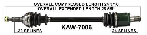 Celox Rear Left CV Joint Axle For Kawasaki Teryx 750 KRF750 4X4 FI 2008-11 – SK3471AX191GR, 90-Day Warranty