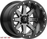 MSA M21 Lok Charcoal Tint Gunmetal  14" 15"16"  Wheel ATV/UTV