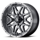 MSA M26 Vibe Gloss Black Milled & Dark Tint 14" 16" 18"  Wheel ATV/UTV