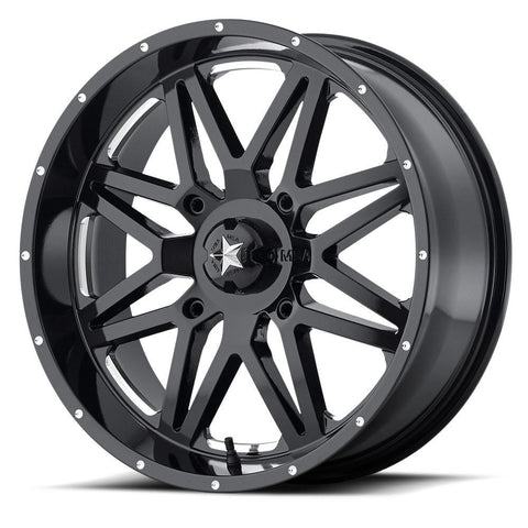 MSA M26 Vibe Gloss Black Milled & Dark Tint 14" 16" 18"  Wheel ATV/UTV