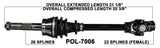 1994-2009 Polaris Sportsman 300 450 800 EFI front cv axle shafts 