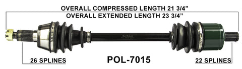2009-2014 Polaris sportsman 550, 850 Front axles, cv shafts 