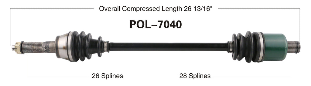 Assi Posteriori CV Youxmoto Per Polaris Ranger RZR - Sinistro/Destro - Acciaio Cromato 4340