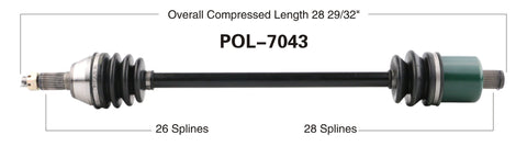 2014 Polaris RZR XP 1000 EPS Rear axles, CV shafts wheel shaft 
