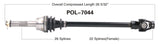 1999 Polaris Ranger 500 6x6 front cv axle shaft