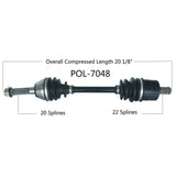 2010 Polaris Scrambler 500 Front Right or Left CV axle shaft 