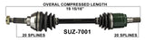 2005-2014 Suzuki KingQuad 450 500 700 750 Front right left CV axle shaft TrakMotive SUZ-7001