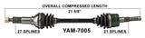 2002 Yamaha Grizzly 660 YFM660 left front cv axle trakmotive