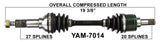 1999-2001 Yamaha Grizzly 600 YFM600FW Front right left CV axle shaft TrakMotive YAM-7014