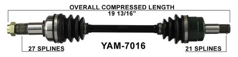 2007-2014 Yamaha Grizzly 550 FI YFM550 Front right left CV axle shaft 