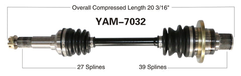 2002 Yamaha YFM660f Grizzly rear right CV axle shaft TrakMotive YAM-7031