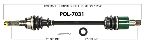 2009-2014 Polaris Ranger RZR 800 S Rear axles cv shafts Replaces Polaris OEM 1332883