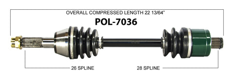 2008-2010 Polaris Sportsman 500 700 800 Rear cv axles shafts